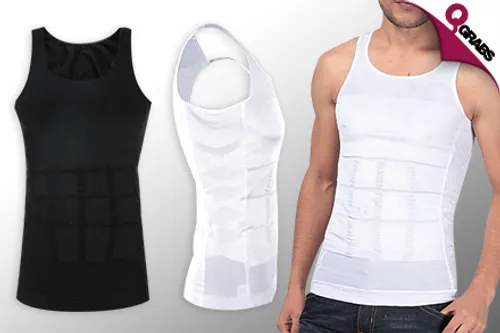 For QR69 Experience a thinning effect with Men's Body Slimming Vests - choice of Four Sizes & Two Colors! (QR129 Value)